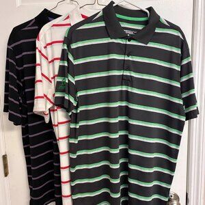 Men’s Nike Golf Tour Performance Dri-Fit Golf Shirt Lot of 3 Large Club Logos